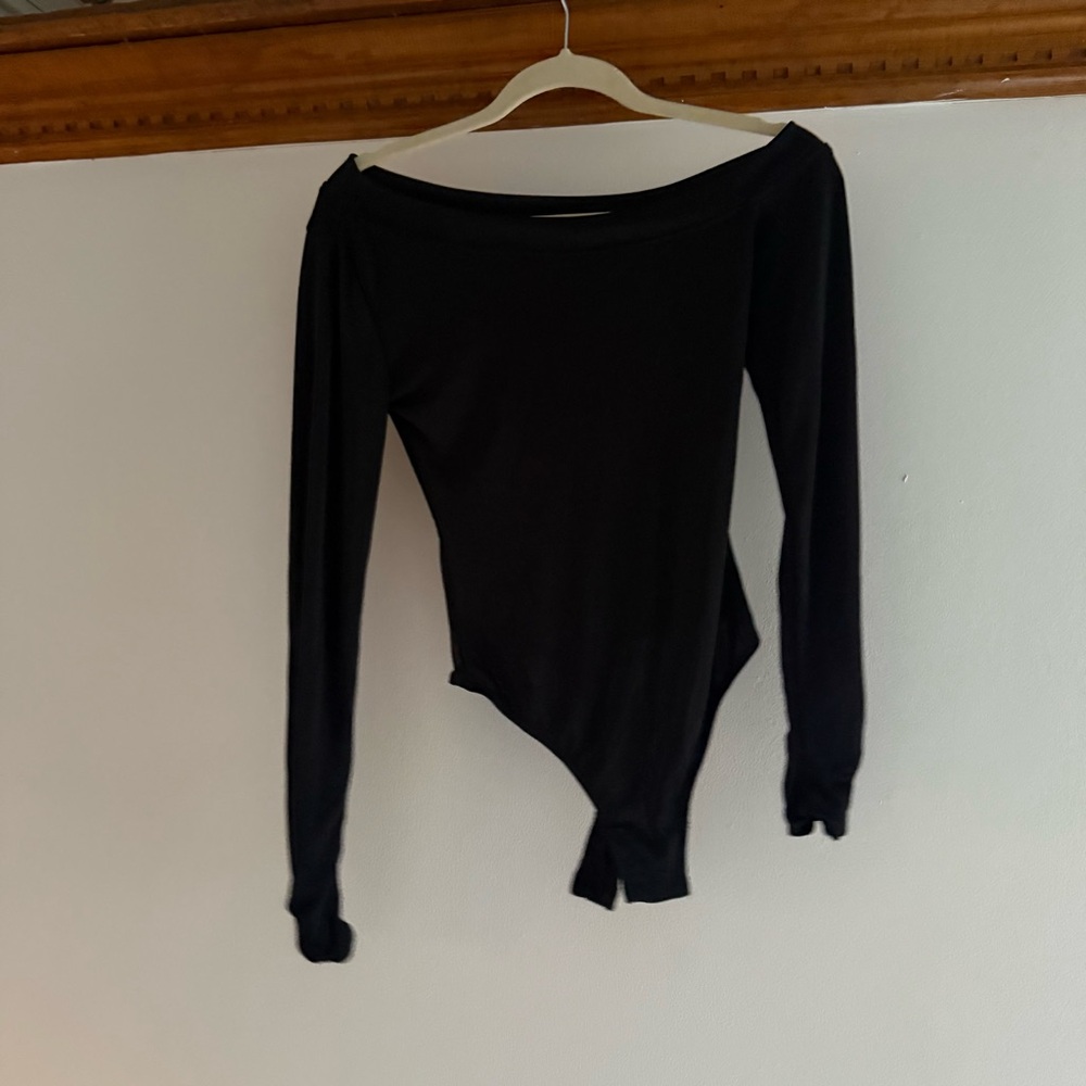 Free People Black Bodysuit